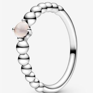 ❤️Pandora June Misty Rose Beaded Ring. We have two different sizes/Size 5 and 8.